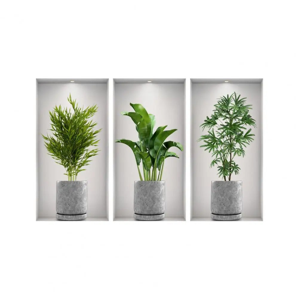 Plantenpot 3D Muurstickers